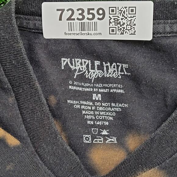 Jimi-Hendrix Shirt Womens Medium 19x25 Bleached - Picture 8 of 11